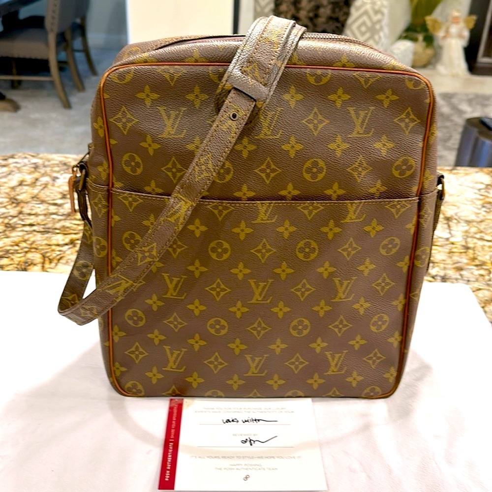 Authentic Louis Vuitton Monogramed Marceau Bag with crossbody strap